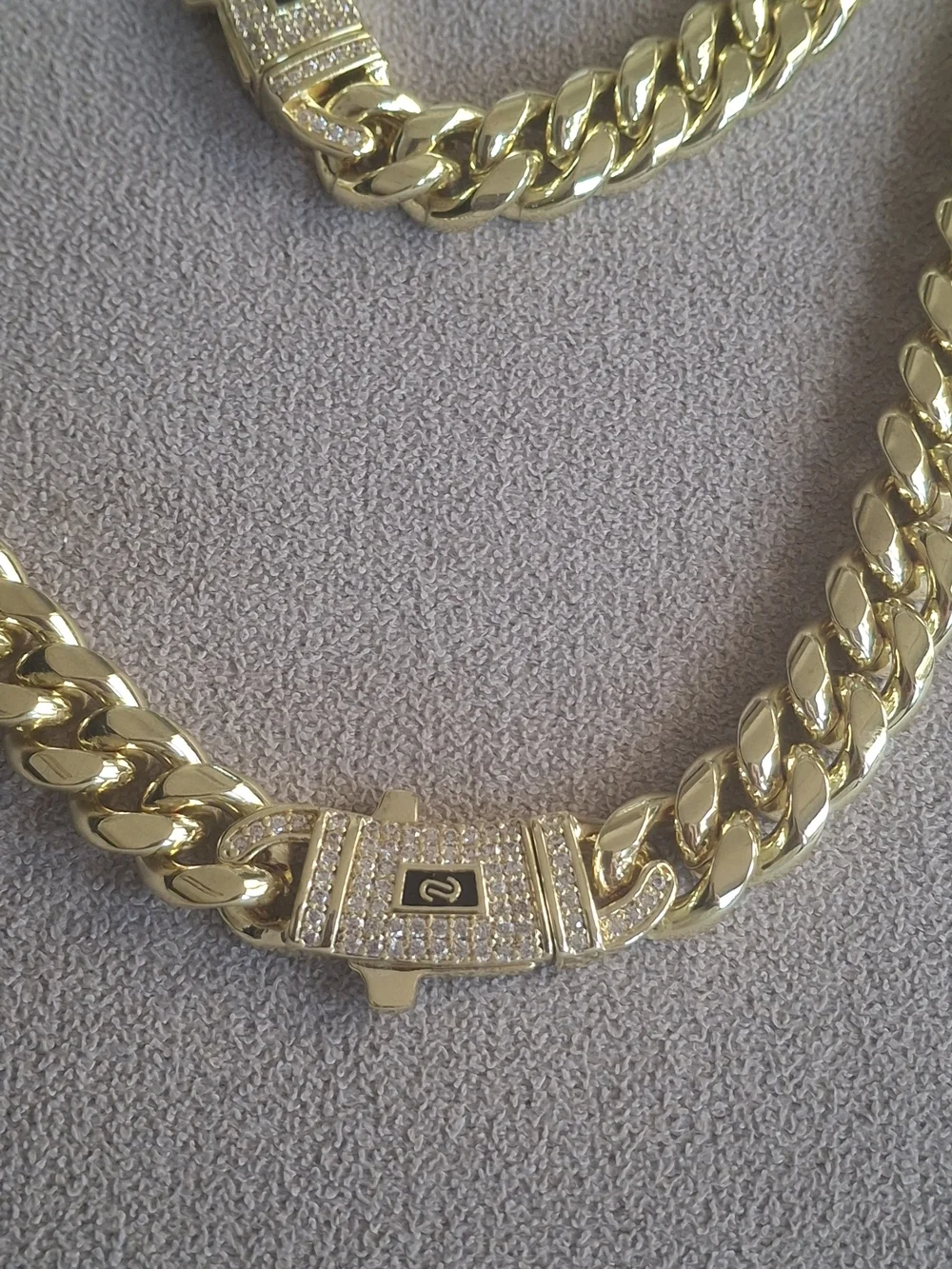 Gold-Tone Cuban Link Necklace & Bracelet Set
